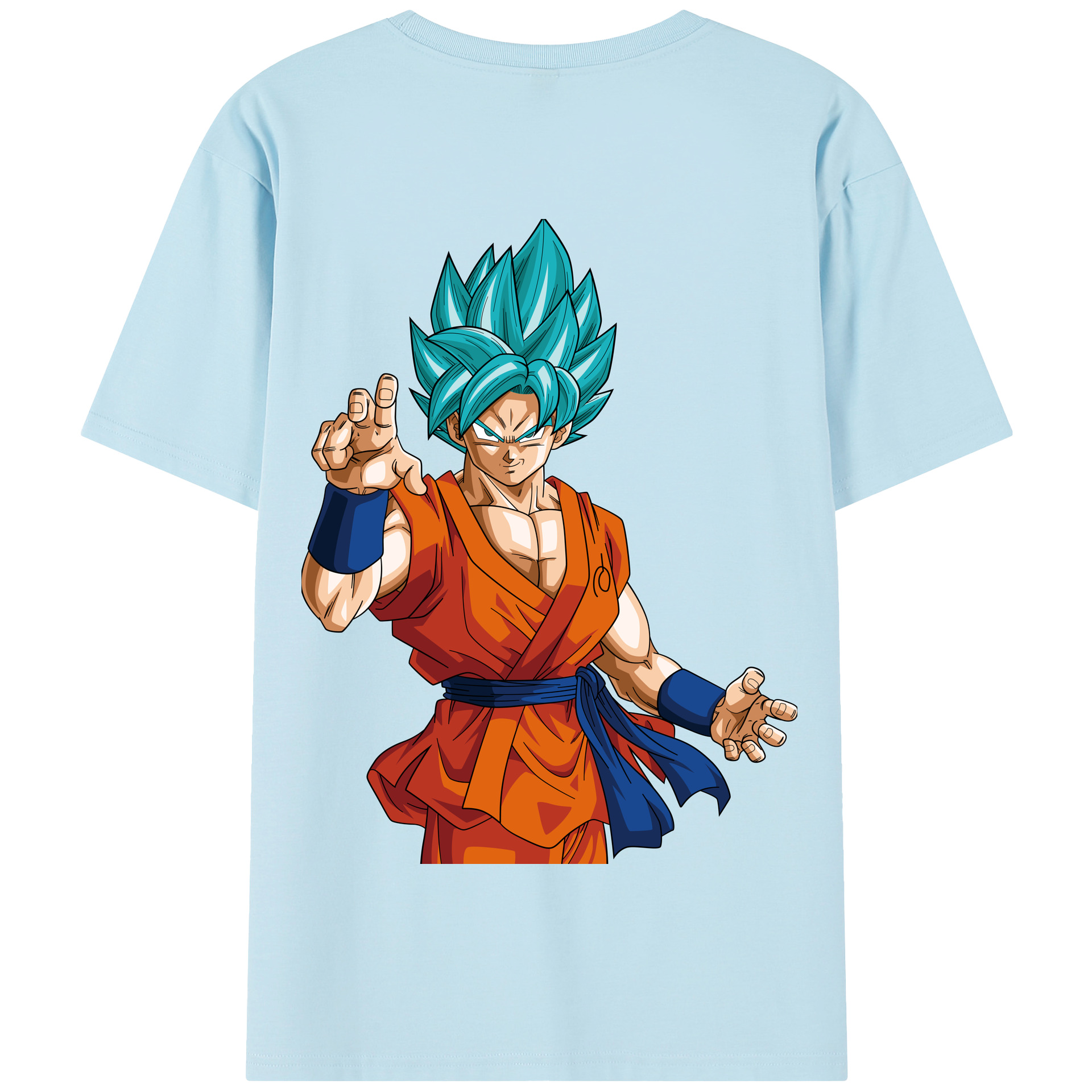 （画像用） ドラゴンボール 孫悟空（そん ごくう）Son Goku カカロット DRAGON BALL Kakarotto 綿100％半袖Tシャツ（背面プリント）